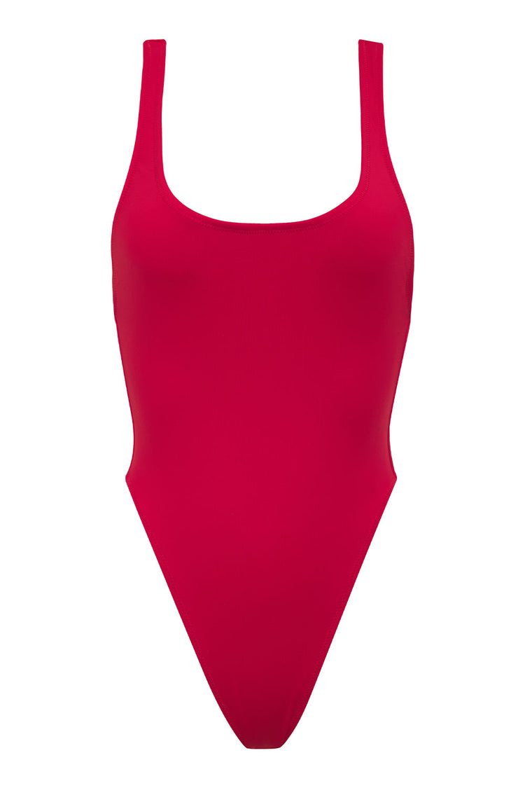Frankies Bikinis x Pamela Anderson Pamela Cheeky One Piece Swimsuit - Anderson Red