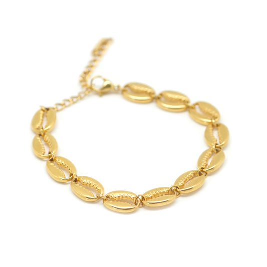 Salty Cali Puka Statement Bracelet - Gold