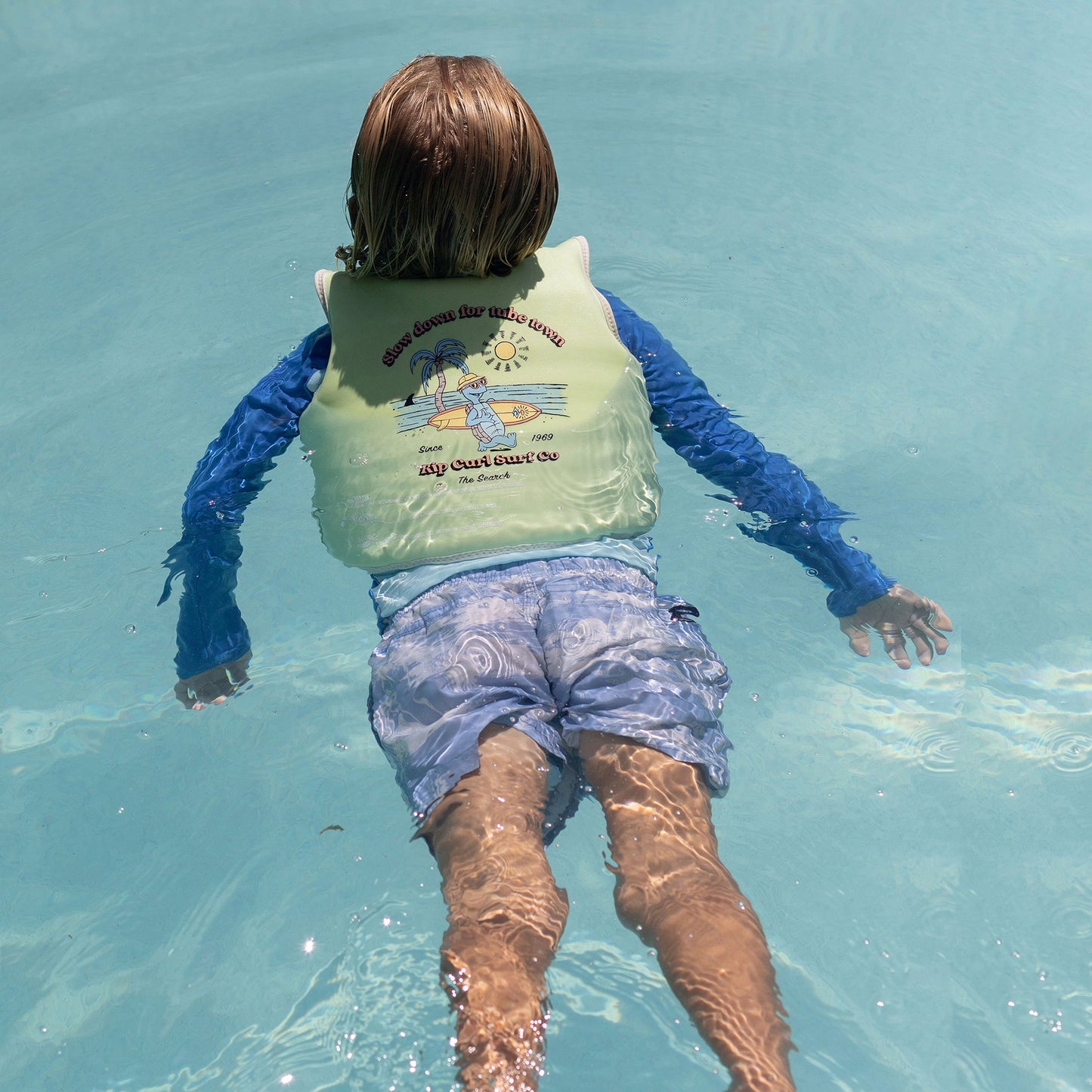 Sunny Life X Rip Curl Kids Swim Vest 1-2 - Shred Turtle Aqua