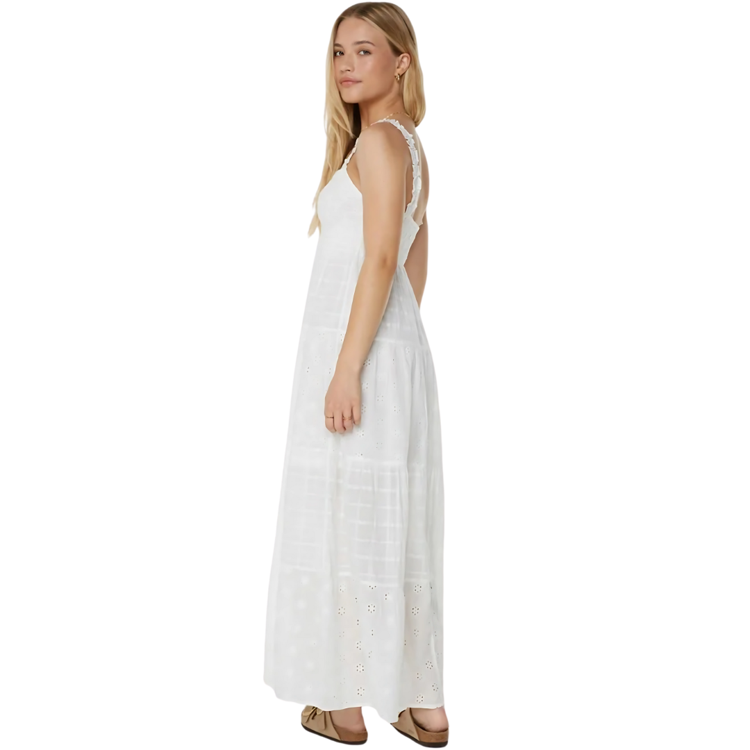 Roxy Lily Bloom Eyelet Maxi Dress - Winter White