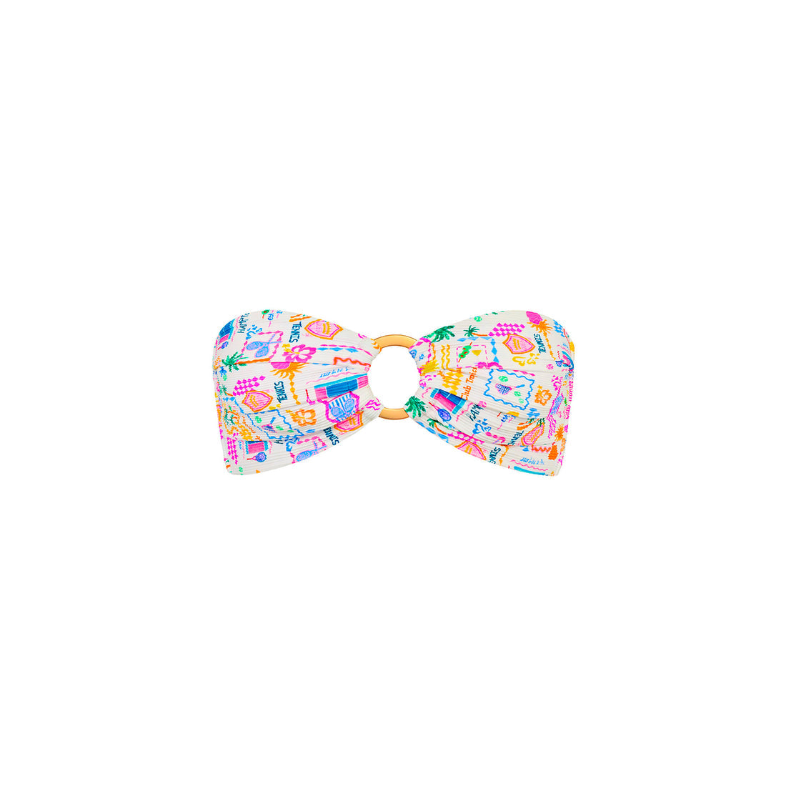 Kulani Kinis Strapless Bandeau Bikini Top - Coconut Club (Club Soleil Collection)