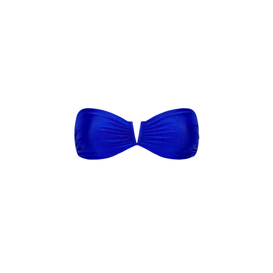 Kulani Kinis V Strapless Bandeau Bikini Top - Malibu Blue (Stolen Hearts Collection)