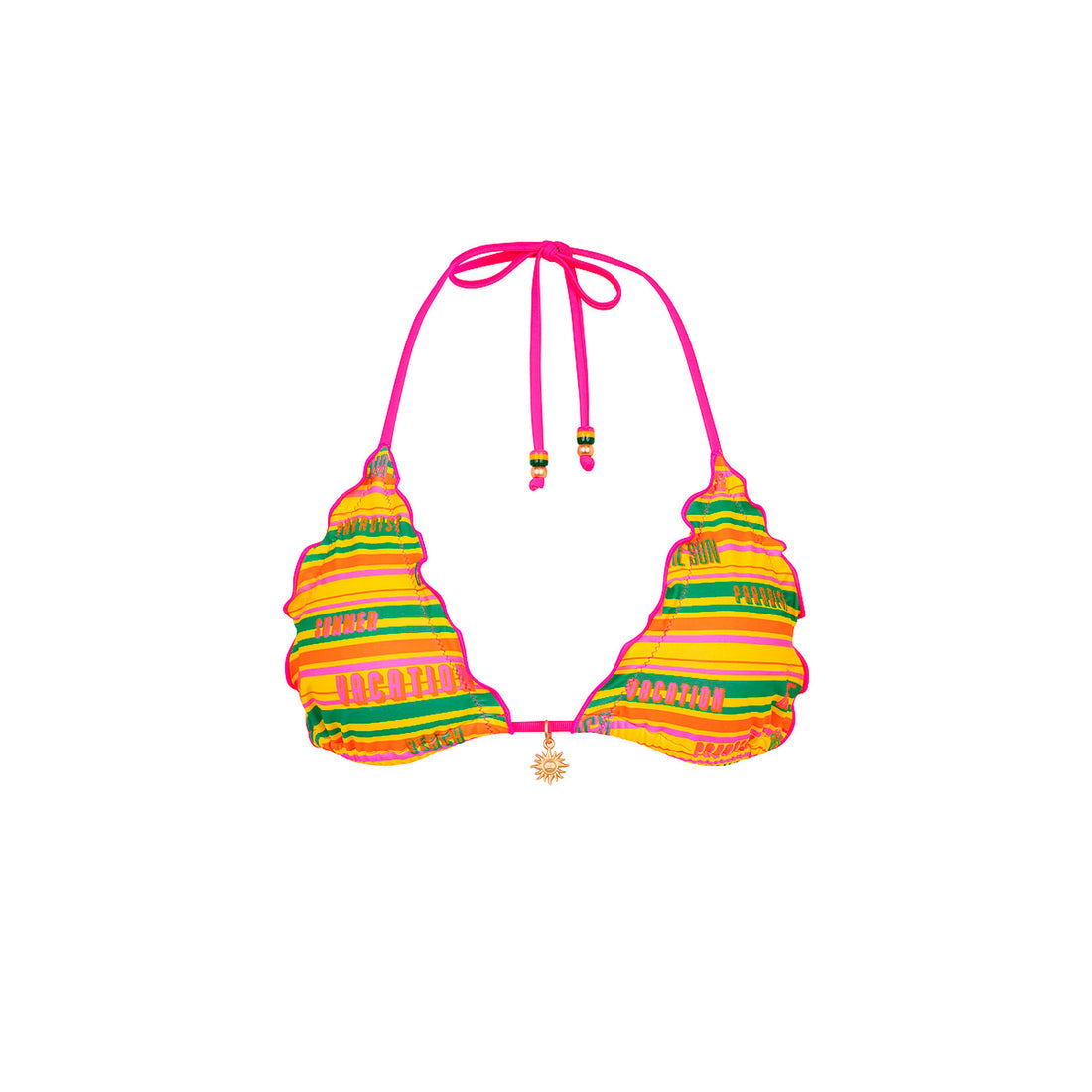 Kulani Kinis Lettuce Edge Bralette Bikini Top - Sunshine Lover (Club Soleil Collection)