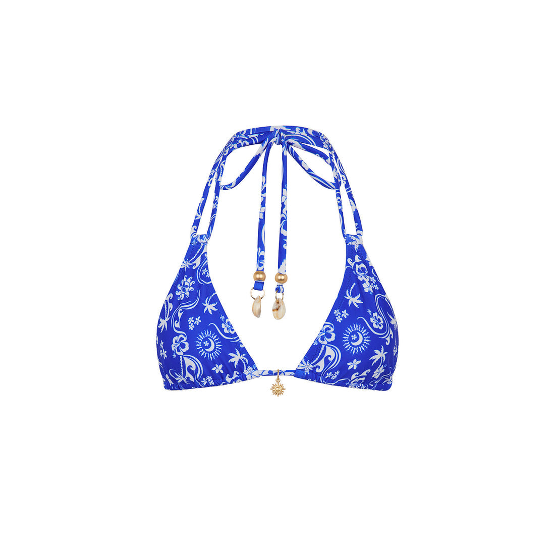 Kulani Kinis Simple Strap Halter Bikini Top - Surfside (Club Soleil Collection)