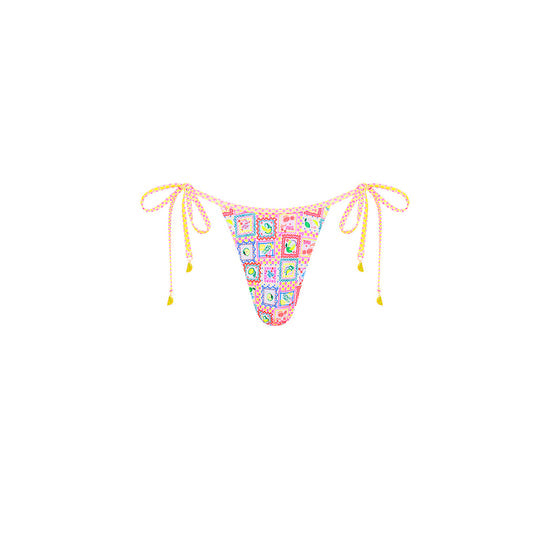 Kulani Kinis Micro Thong Tie Side Bikini Bottom - Citron Coast (Citron Vacation Collection)