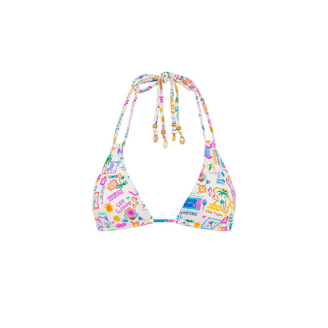Kulani Kinis Halter Bralette Bikini Top - Coconut Club (Club Soleil Collection)