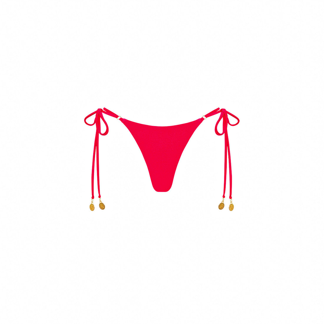 Kulani Kinis Thong Tie Side Bikini Bottom - Cherry Crush