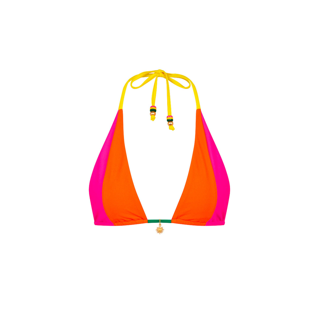 Kulani Kinis Splice Triangle Bikini Top - Passionfruit Punch (Club Soleil Collection)