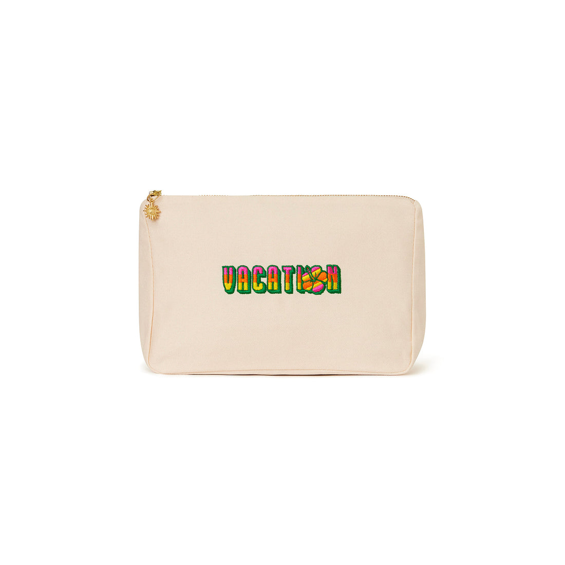 Kulani Kinis Embroidered Beach Pouch - Volley Vacay (Club Soleil Collection)