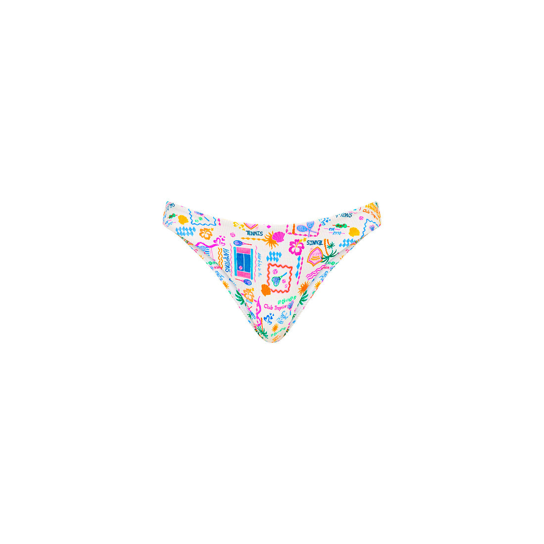 Kulani Kinis Minimal Full Coverage Bikini Bottom - Coconut Club (Club Soleil Collection)