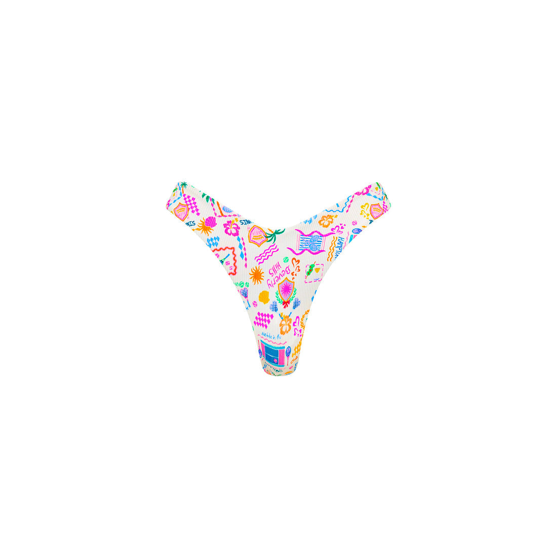 Kulani Kinis Y Cheeky Bikini Bottom - Coconut Club (Club Soleil Collection)