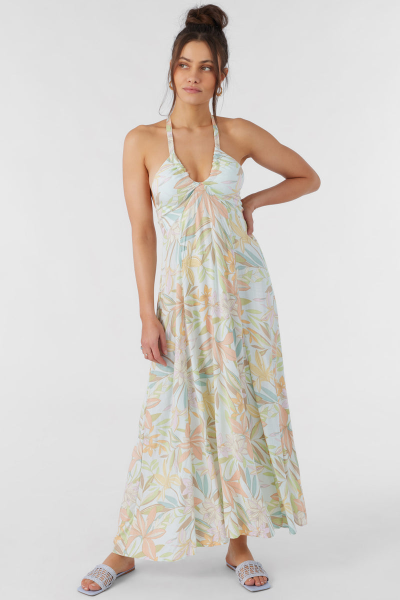 O'Neill Davina Dalia Floral Maxi Dress - Skylight