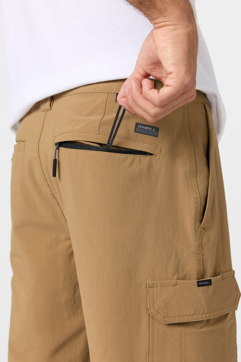 O'Neill TRVLR 20" Cargo Hybrid Shorts - Dark Khaki