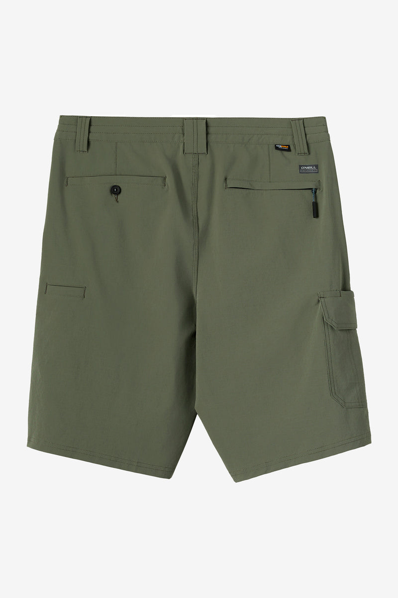 O'Neill TRVLR 20" Cargo Hybrid Shorts - Dark Olive