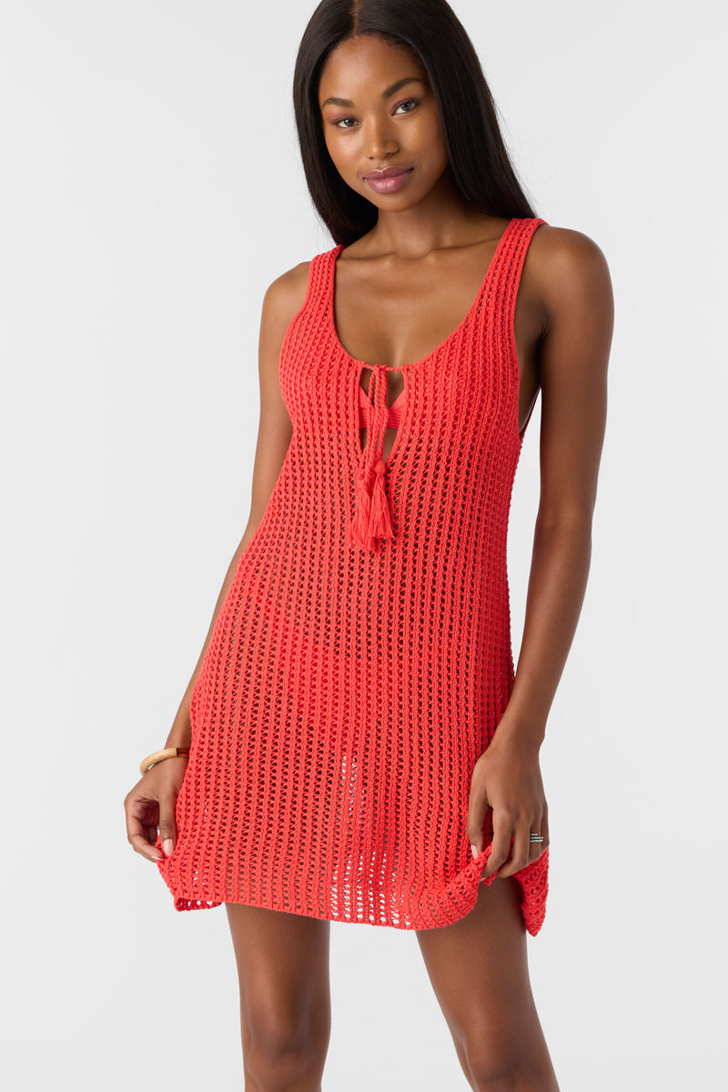 O'Neill Ryan Crochet Mini Dress - Cayenne