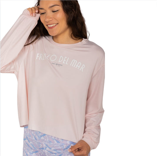 Reel Skipper La Girlfriend UV Shirt - Fresco Del Mar Baby Pink