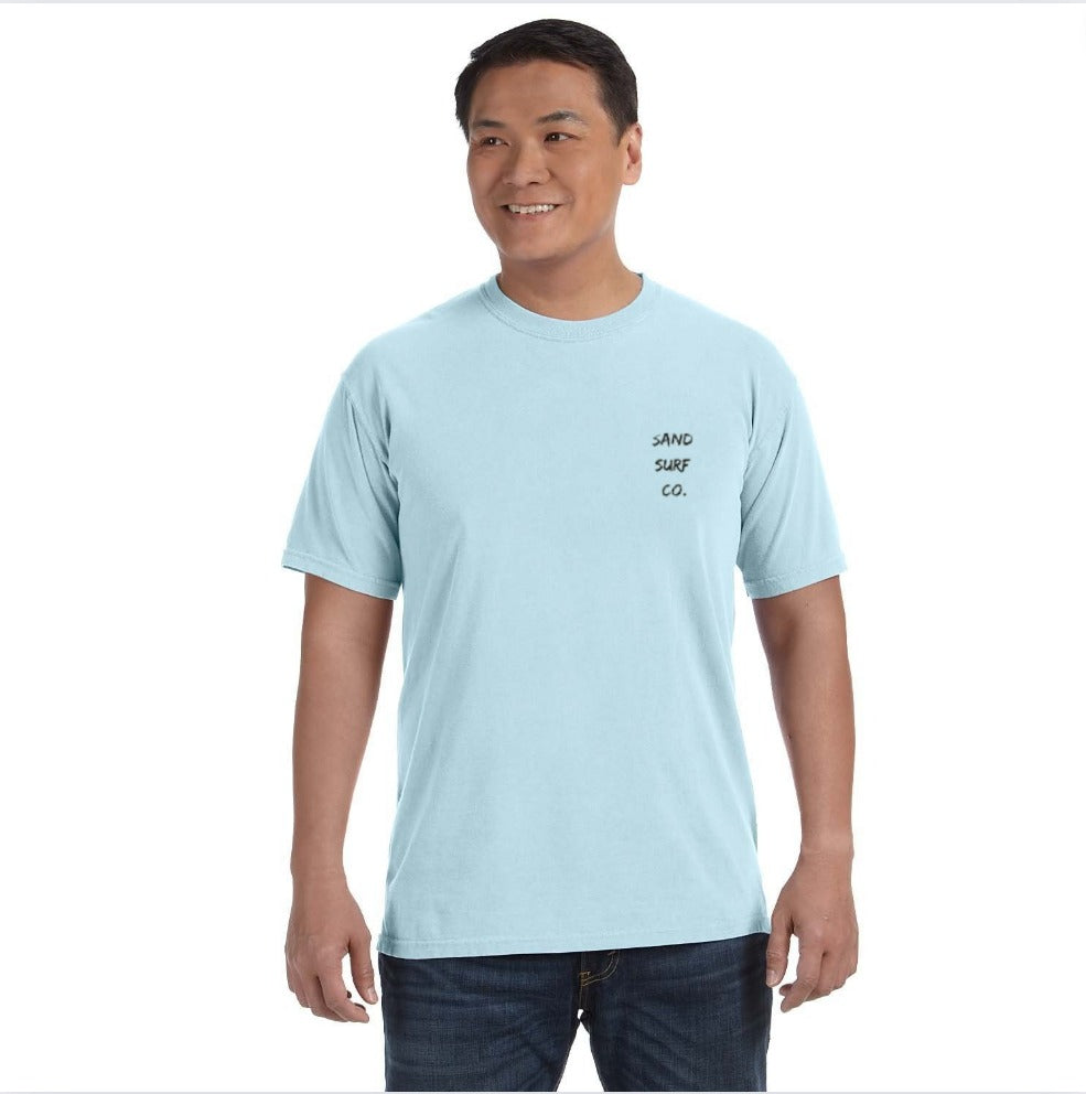 Sand Surf Co. Yin Yang Unisex Tee - Baby Blue