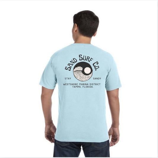 Sand Surf Co. Yin Yang Unisex Tee - Baby Blue