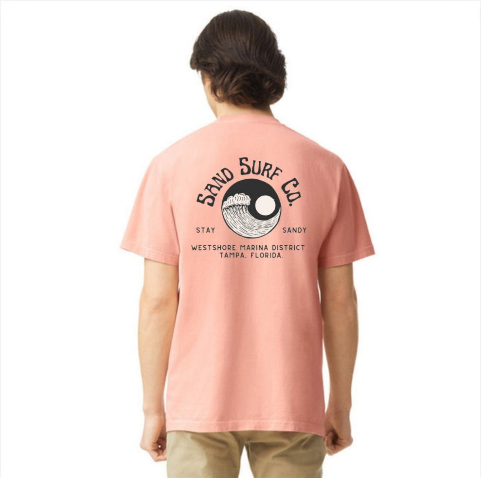 Sand Surf Co. Yin Yang Unisex Tee - Grapefruit