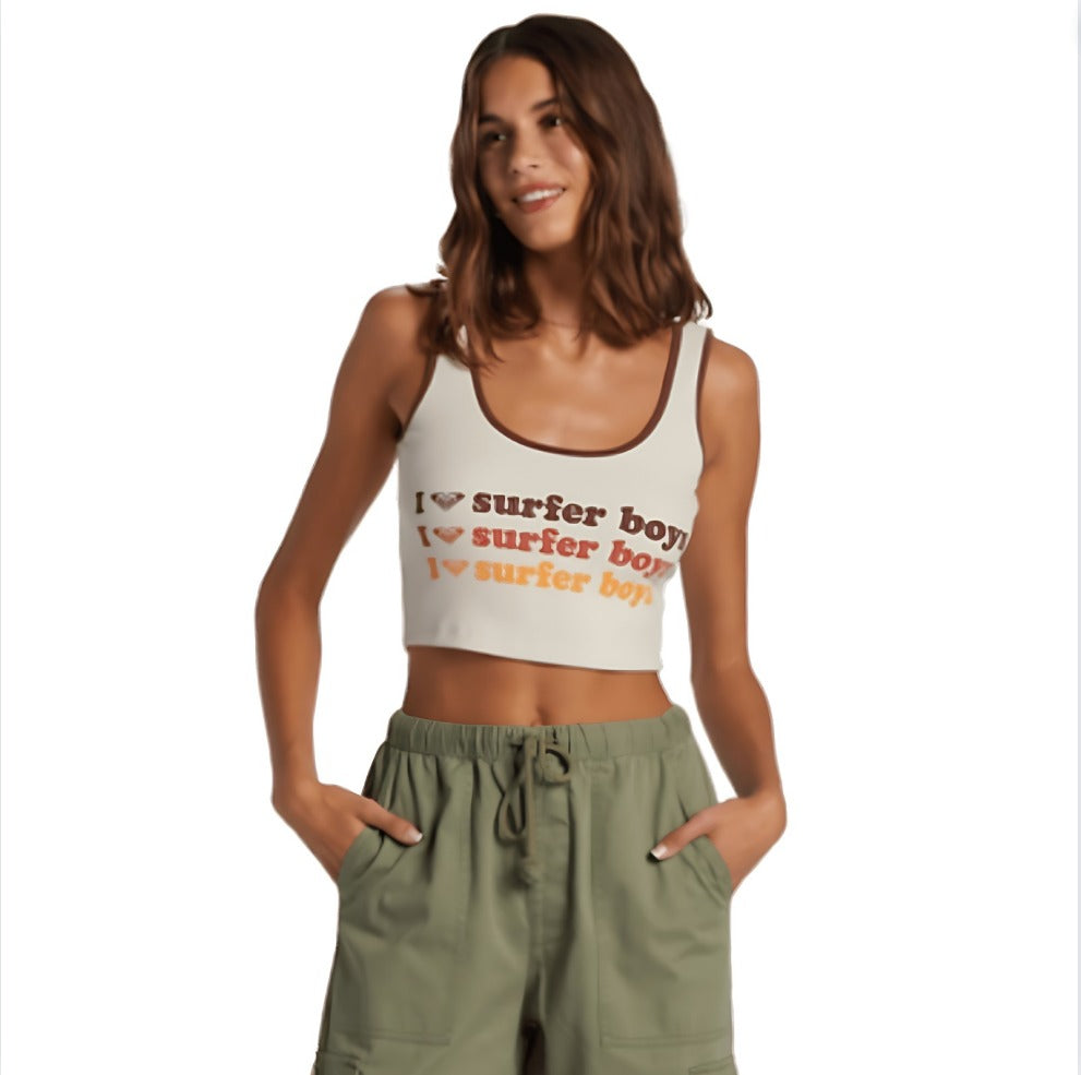 Roxy I Heart Surfer Boys Tank - Parchment