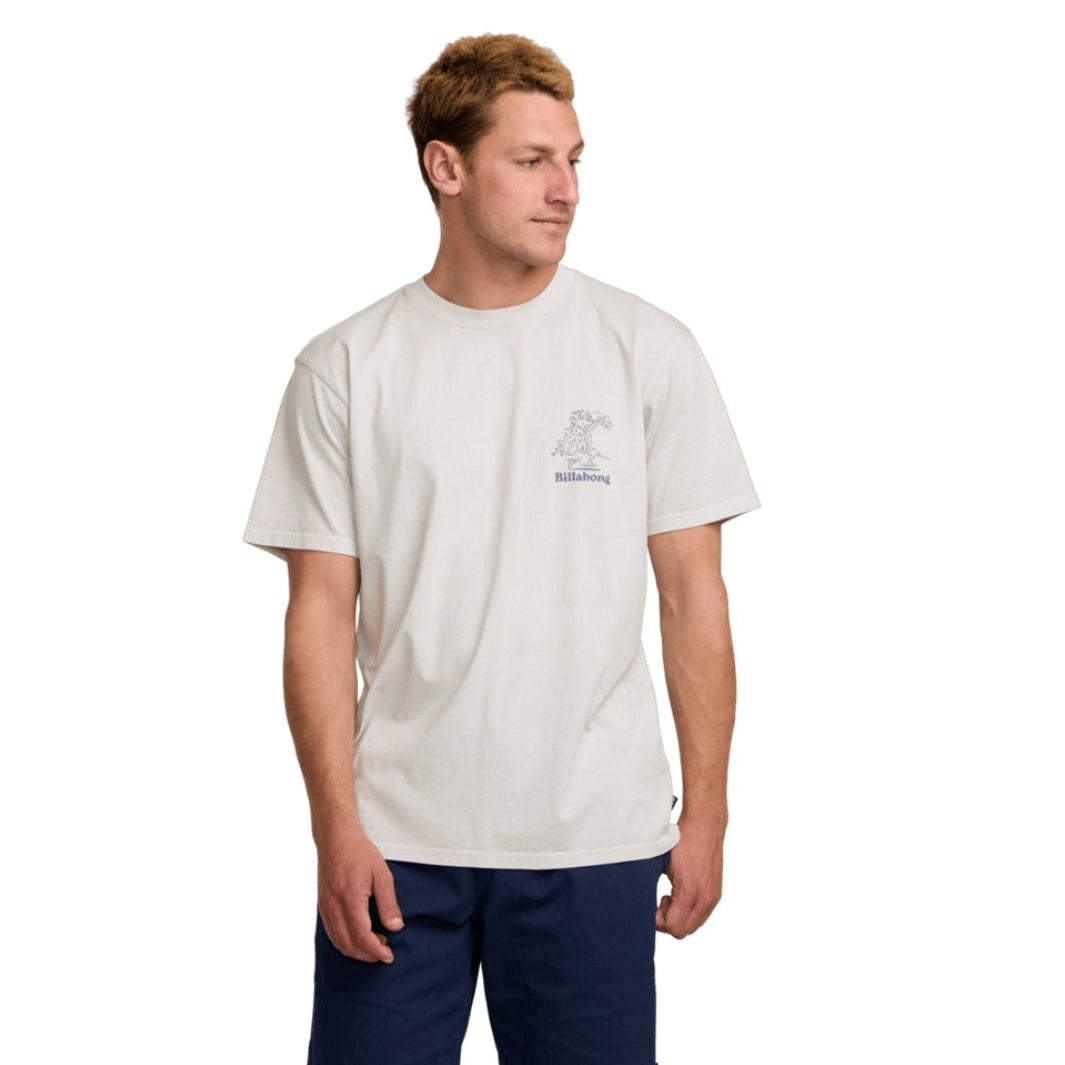 Billabong Catch One Premium Wave Washed Short Sleeve T-Shirt - Silver