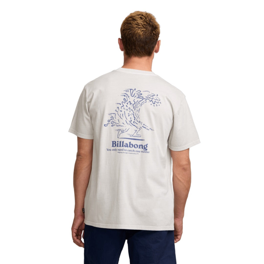 Billabong Catch One Premium Wave Washed Short Sleeve T-Shirt - Silver