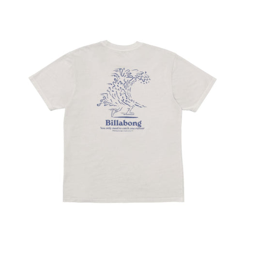 Billabong Catch One Premium Wave Washed Short Sleeve T-Shirt - Silver