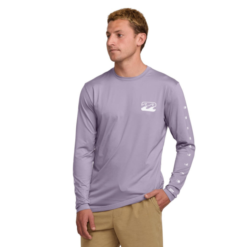 Billabong Unity Loose Fit Long Sleeve Rashguard - Light Purple