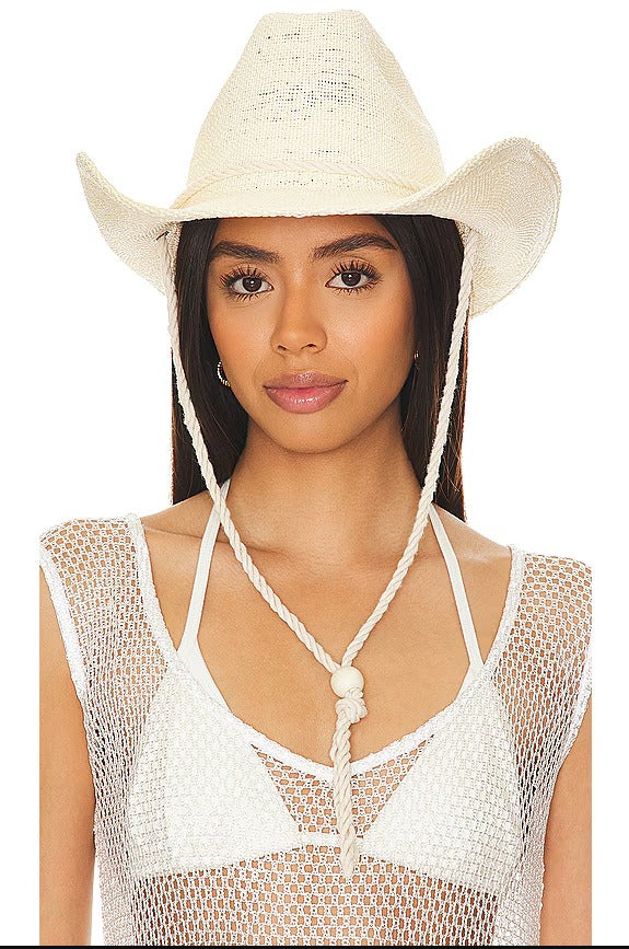 Brixton Austin Straw Cowboy Hat - Bone