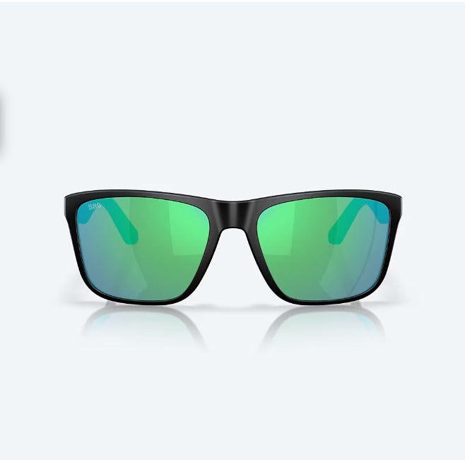 Costa Los Alijos Sunglass - Matte Black with Green Mirror Lens