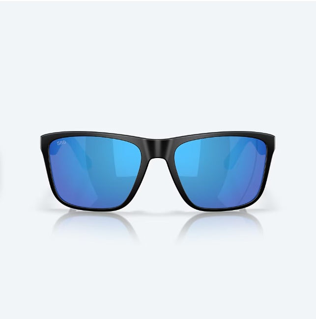 Costa Los Alijos Sunglass - Matte Black with Blue Mirror Lens