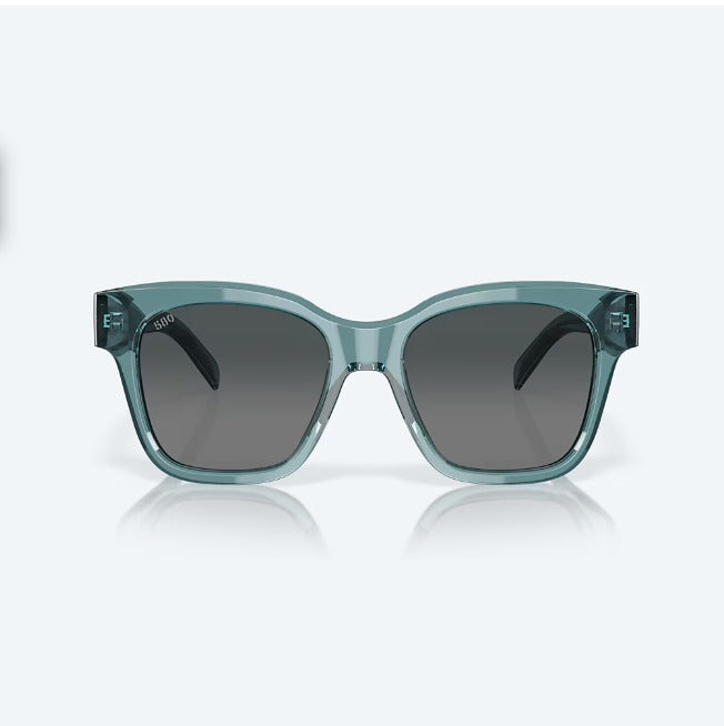 Costa Nusa Sunglass - Deep Crystal Aquamarine with Gray Gradient Polarized Glass