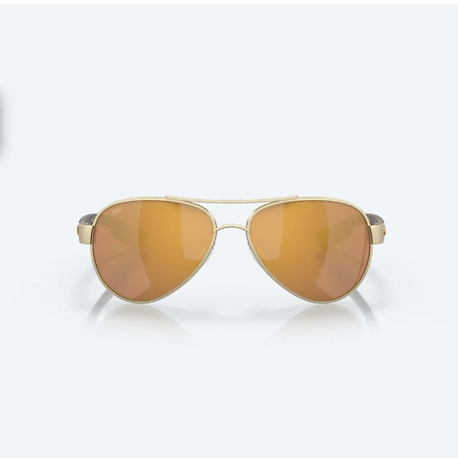Costa Loreto Sunglass - Brushed Gold with Gold Mirror Polarized Glass
