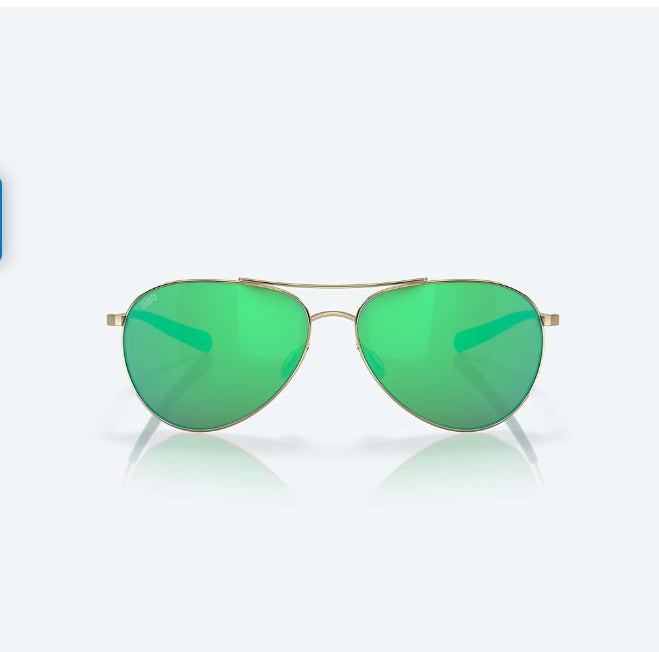 Costa Piper Sunglass - Shiny Gold with Green Mirror Polarized Glass