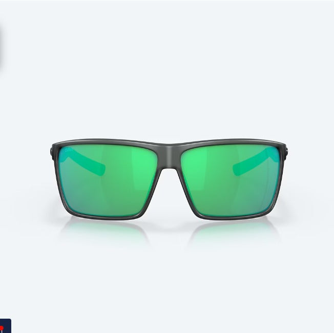 Costa Rincon Sunglass - Matte Smoke Crystal with Green Mirror Polarized Glass