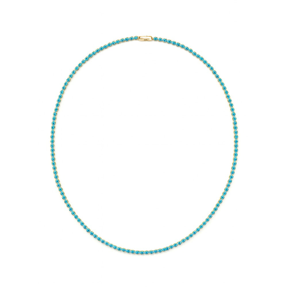 Salty Cali Tennis Necklace - Aqua