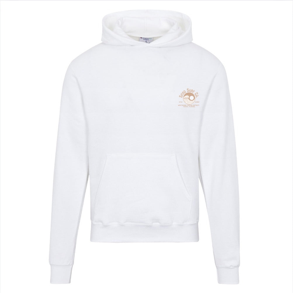 Sand Surf Co. Yin Yang Champion Hoodie - White Sands