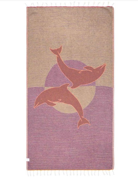 Sand Cloud Sunset Dolphins Towel - Regular