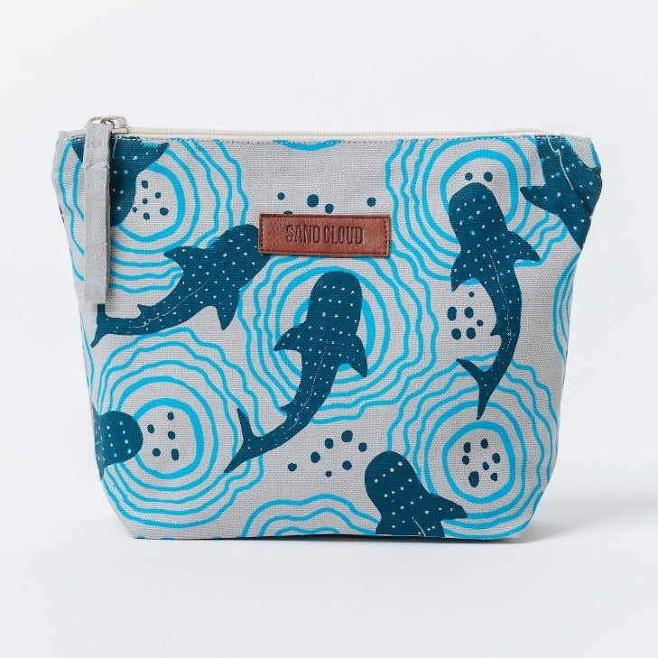 Sand Cloud Ripples Zipper Pouch - Grey