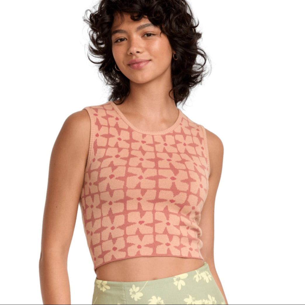 RVCA Shiver Sweater Tank - Clay