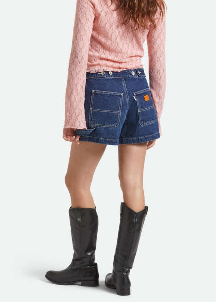 Brixton Denim Wrap Skort - Rinse Denim