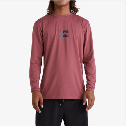 All Day Wave Loose Fit Long Sleeve Surf Tee - Rose Dust