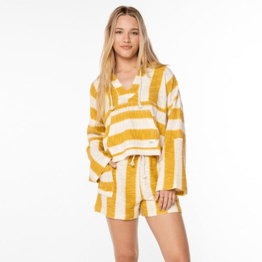 Roxy Sunny Coast Short - Amber Gold Jungle Beach Stripe