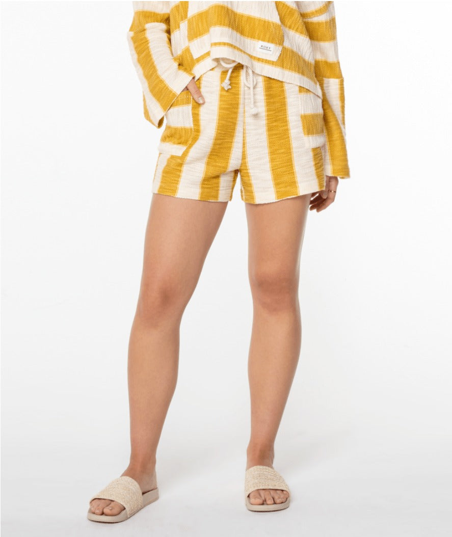 Roxy Sunny Coast Short - Amber Gold Jungle Beach Stripe