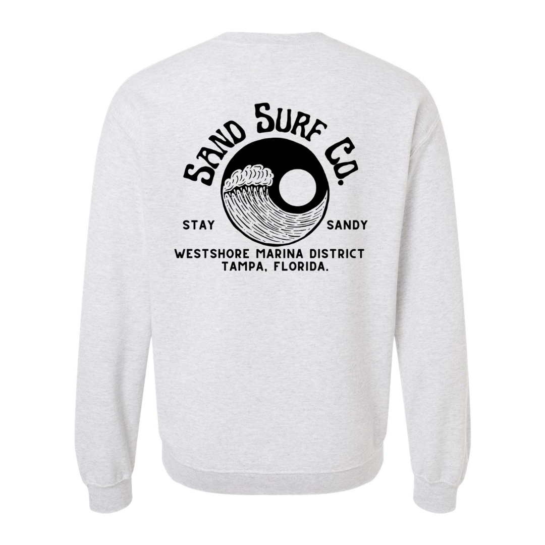 Sand Surf Co. Yin Yang Crewneck Sweatshirt - Light Gray
