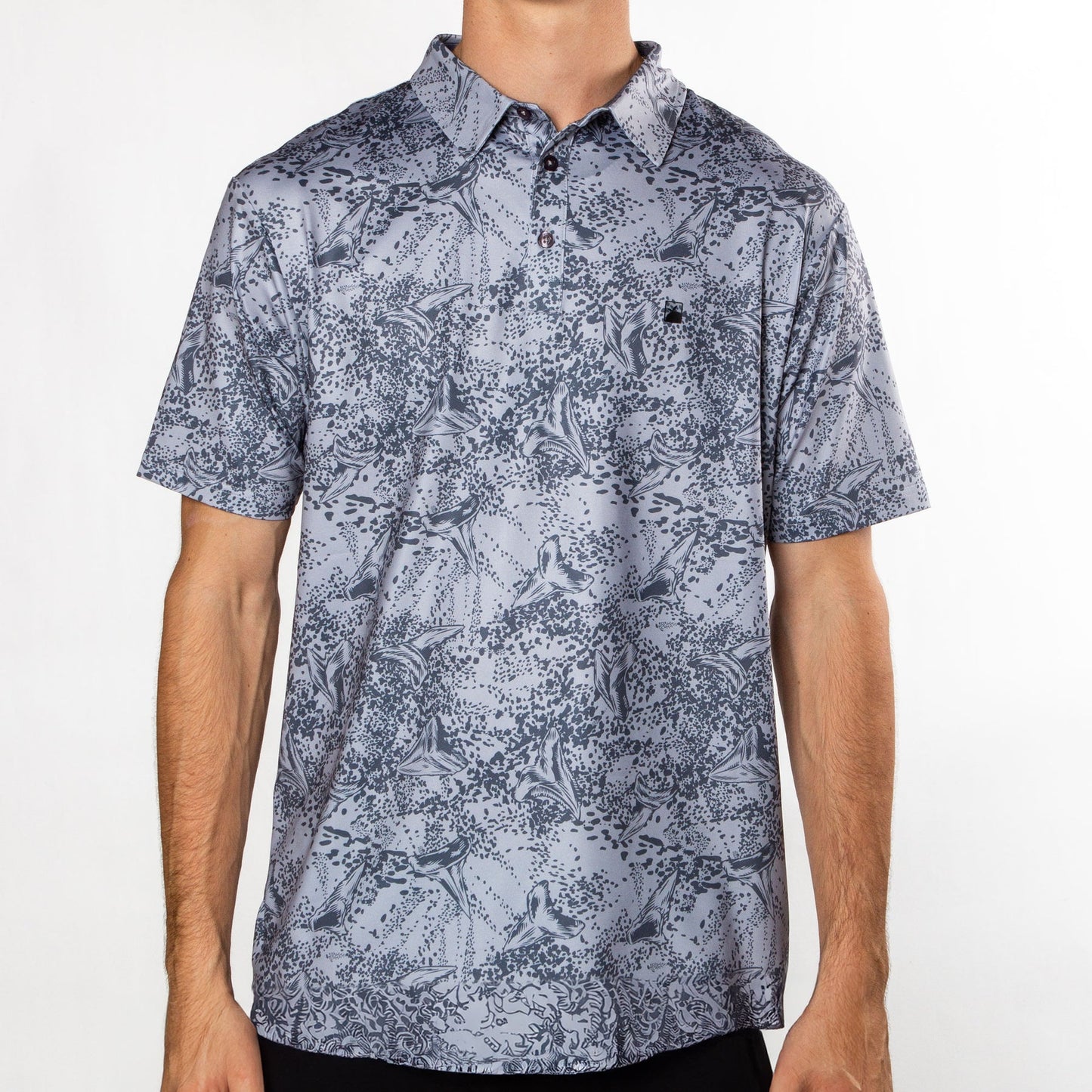 Flomotion Toothy Grunge Polo - Grey