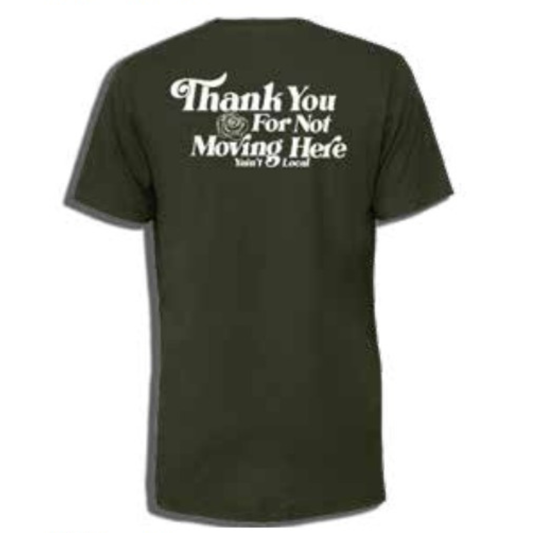 Yaint Local Thanks Tee - Dark Olive