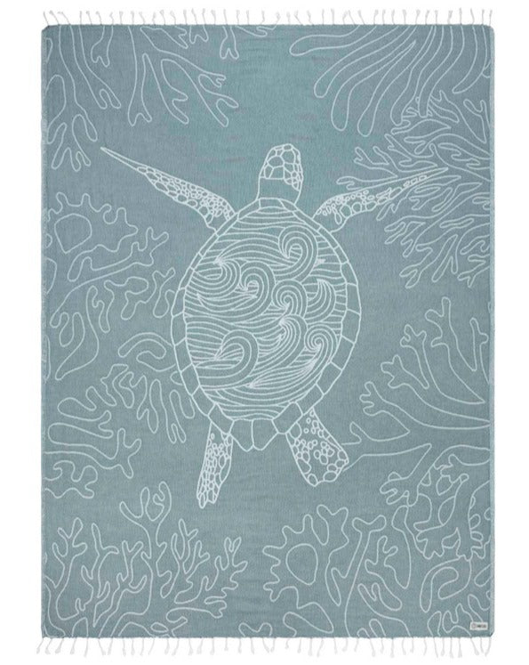 Sand Cloud Sea Turtle Reef Beach Towel - Large