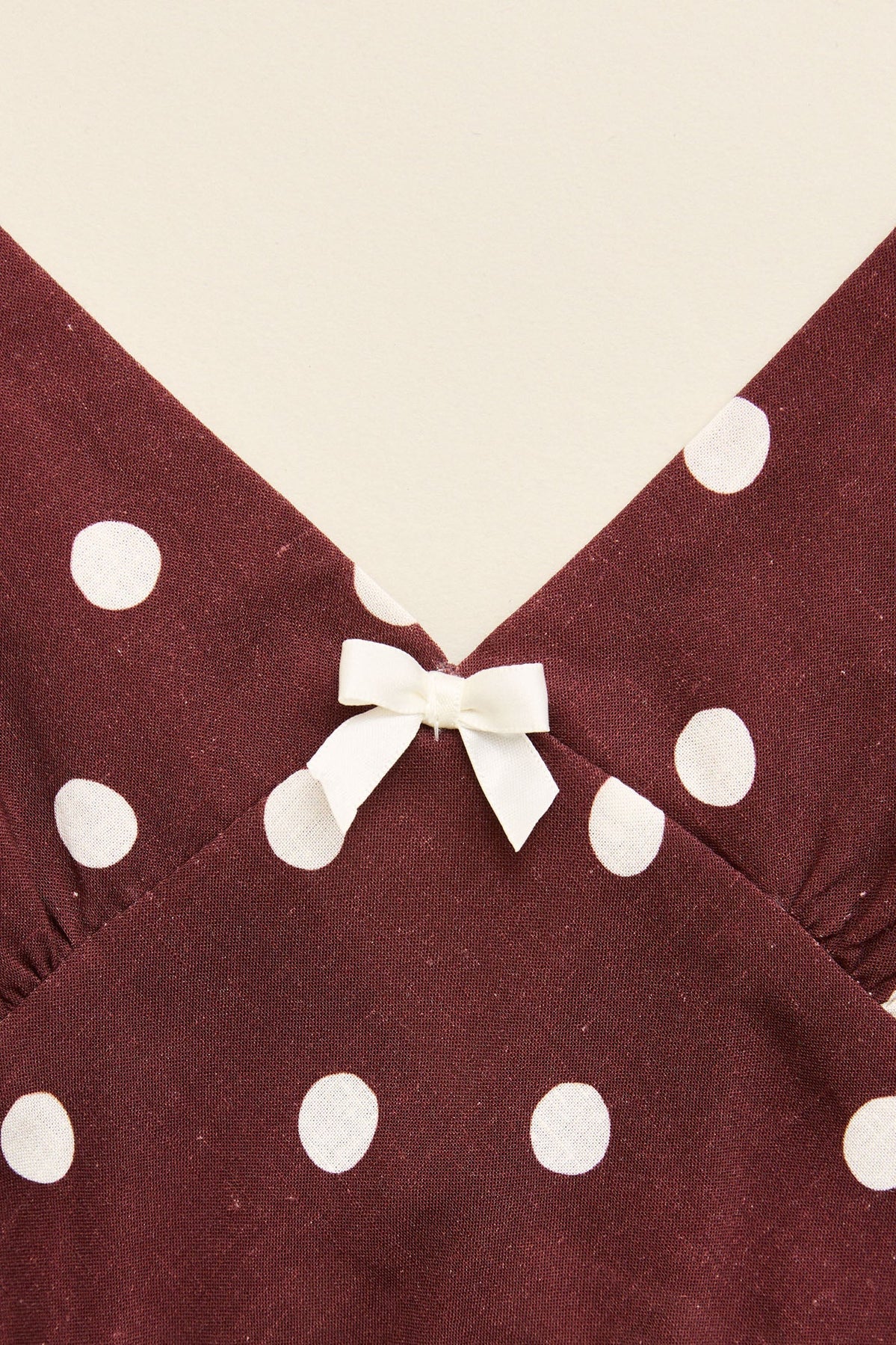 Rhythm Polka Dot Bias Midi Dress - Cafe