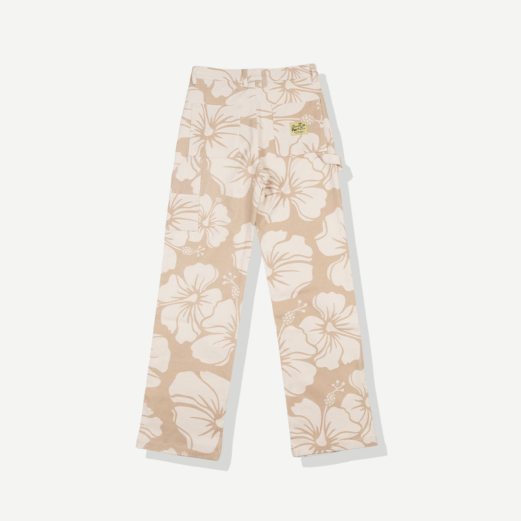 Duvin Women's Non-Workwear Pant - Tan Hibiscus